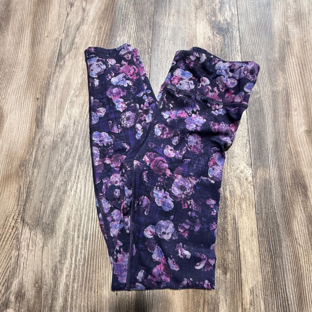 Athleta Girl Chit Chat Tight Purple Floral DopamineDressing